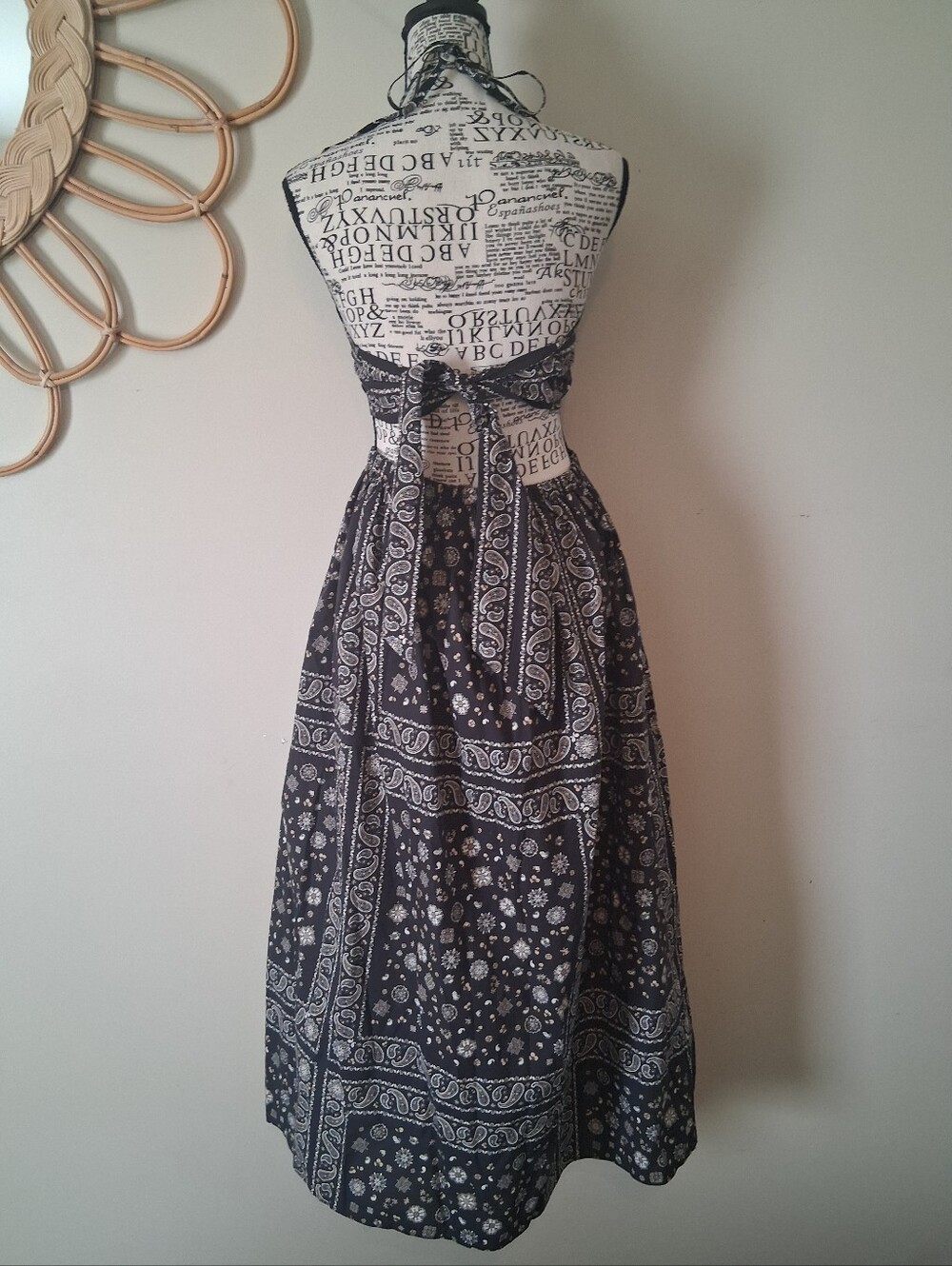 J. Crew Side-cutout halter dress in bandana-print cotton poplin Size S - Picture 7 of 12